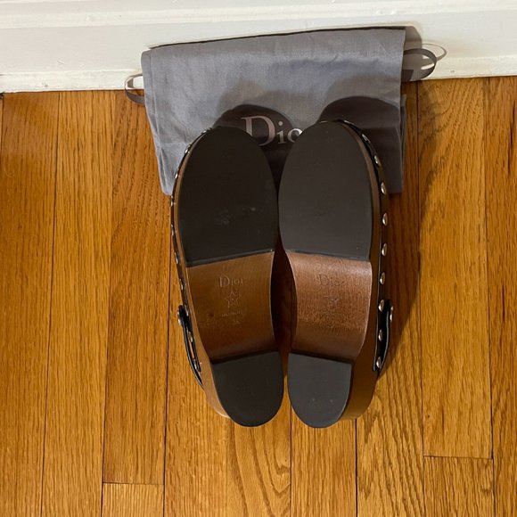 CHRISTIAN DIOR Diorquake Black Leather Clogs - Picture 11 of 15